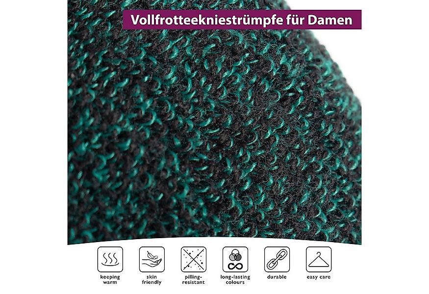 Footstar Thermosocken Damen Frottee Kniestrümpfe (2/4 Paar), Baumwolle, The günstig online kaufen