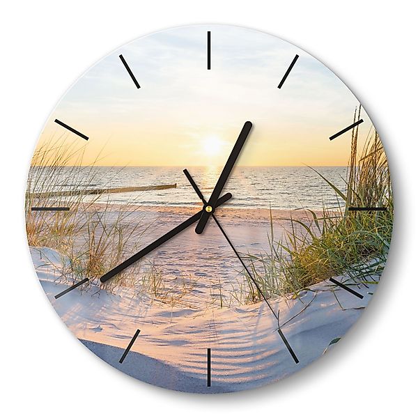 DEQORI Wanduhr 'Abendsonne an der Ostsee' günstig online kaufen