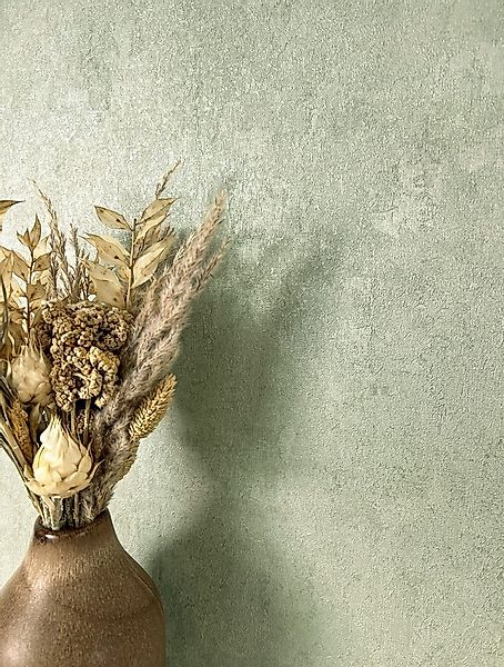 Newroom Vliestapete, Grün Tapete Modern Unifarbe - Universal Einfarbig Salb günstig online kaufen