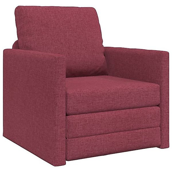 vidaXL Sofa Boden Schlafsofa 2-in-1 Weinkelchrot 74x77x81 cm Stoff, 1 Teile günstig online kaufen