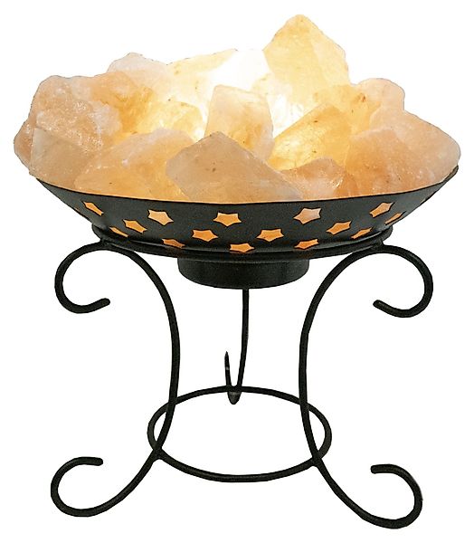 GLOBO LIGHTING Salzkristall-Tischlampe STONE, ohne Leuchtmittel, günstig online kaufen