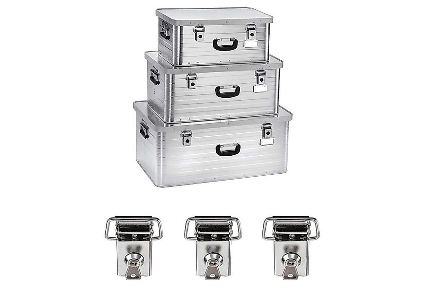 Enders® Aufbewahrungsbox Alubox 47 L + Alubox 80 L + Alubox 130 L inkl. 3x günstig online kaufen