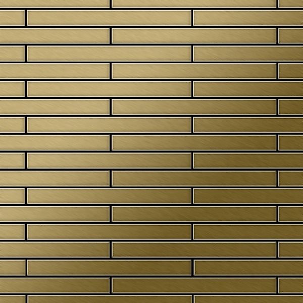 ALLOY Mosaik Fliese Massiv Metall Titan Gebürstet Gold 1,6mm Stark Avenue-t günstig online kaufen