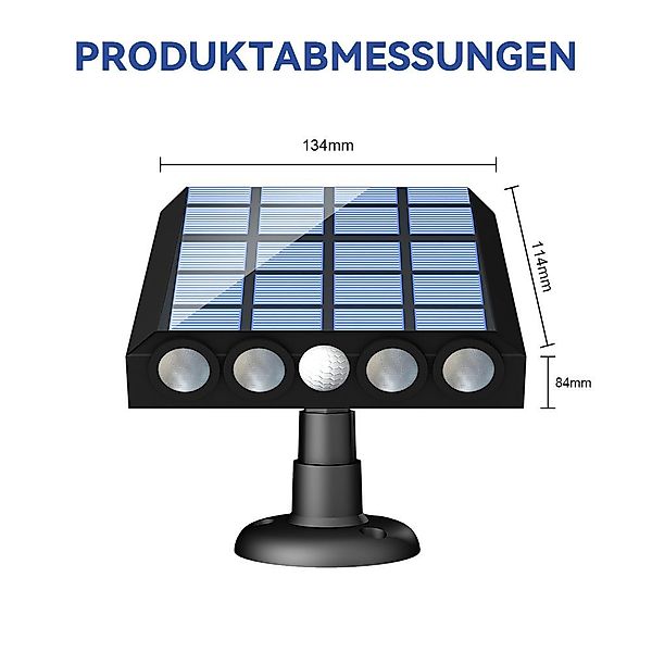 MUPOO LED Außen-Wandleuchte Solar Wandleuchte,Solarlampen für günstig online kaufen