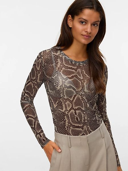 Vero Moda Langarmshirt "VMLOVA LS MESH TOP JRS NOOS" günstig online kaufen