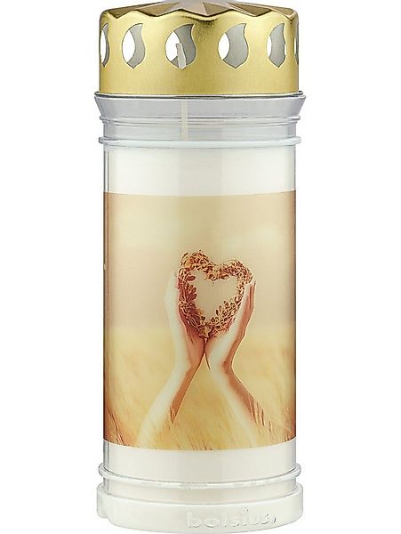 Bolsius Grabkerze Bolsius Grablicht Nr. 5 Kranz weiß mit Deckel günstig online kaufen