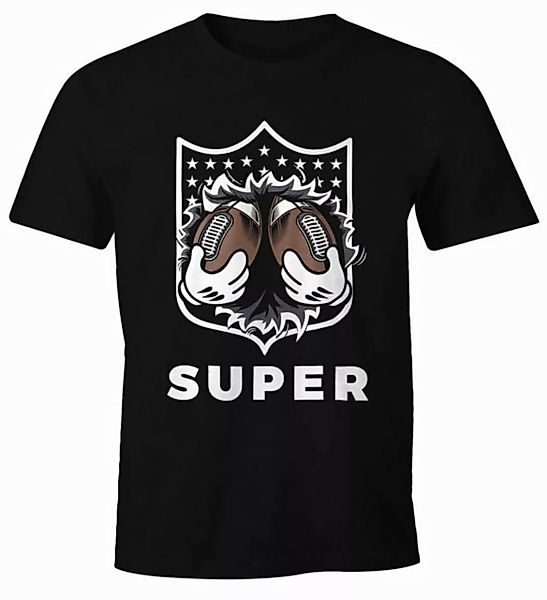 MoonWorks Print-Shirt Super Bowl Fan Shirt Herren Hupen Moonworks® mit Prin günstig online kaufen