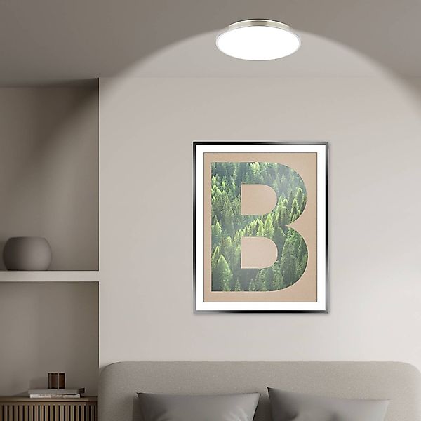 LED-Deckenlampe Kaida, nickel matt, Ø 38 cm, EEK A, 4.000 K günstig online kaufen