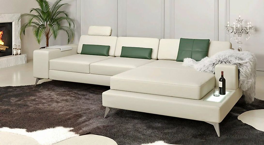 BULLHOFF Wohnlandschaft Wohnlandschaft Ledersofa Ecksofa Designsofa »MÜNCHE günstig online kaufen