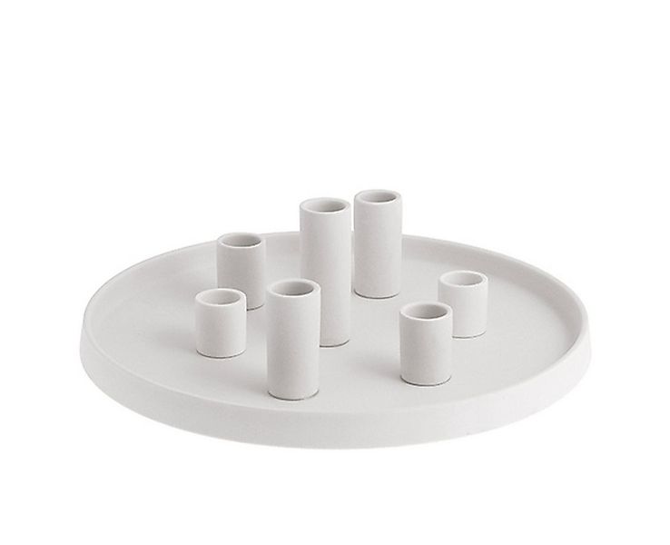 Storefactory Scandinavia Kerzenständer Kerzenhalter LINGSBERG rund weiß günstig online kaufen