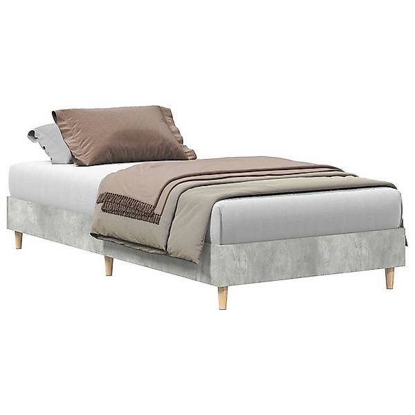 vidaXL Bett Bettgestell 90x200 cm Betongrau Holzwerkstoff (1-tlg) günstig online kaufen