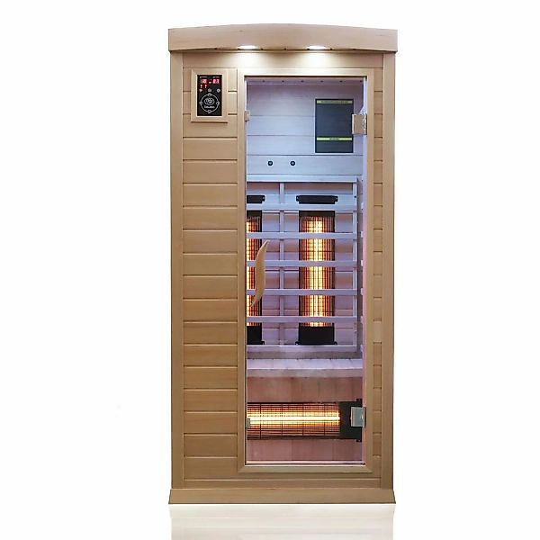 Dewello Infrarotkabine Sauna Pierson 90cm x 90cm 1 Person Vollspektrum & Ka günstig online kaufen