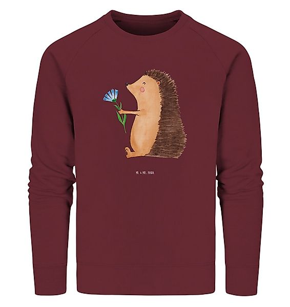 Mr. & Mrs. Panda Longpullover Igel Blumen Größe XL - Burgundy - Geschenk, P günstig online kaufen