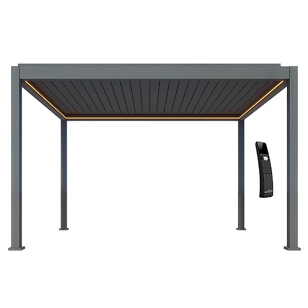 Dreamgarden Pergola 4 x 3 x 2,5 m Tropea Elektrisch Anthrazit Lamellendach günstig online kaufen