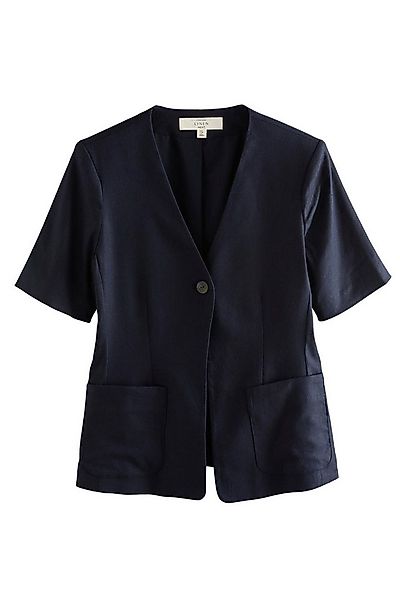 Next Jackenblazer Kurzarm-Jacke mit Leinenanteil (1-tlg) günstig online kaufen
