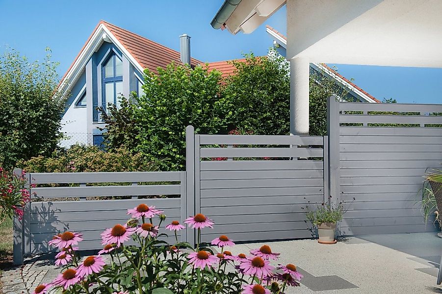 BM Massivholz Holzzaun, Fichte grau lasiert, LxH: 180x135 cm günstig online kaufen