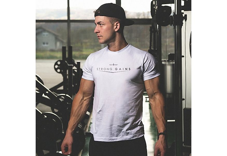Sport-Knight® T-Shirt Sport-Knight® Herren Fitness T-Shirt "Strong Gains" günstig online kaufen