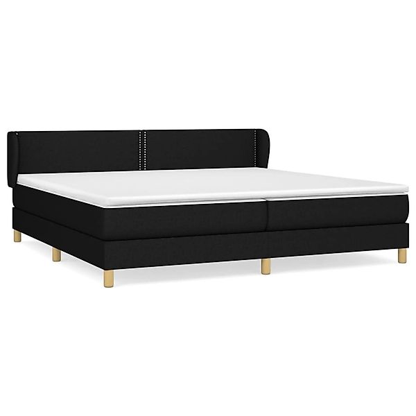 vidaXL Boxspringbett mit Matratze Schwarz 200x200 cm Stoff1376595 günstig online kaufen