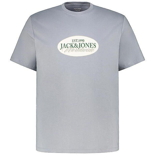 Jack&Jones T-Shirt mit Label-Print Farbe hellblau Größe: 3XL günstig online kaufen