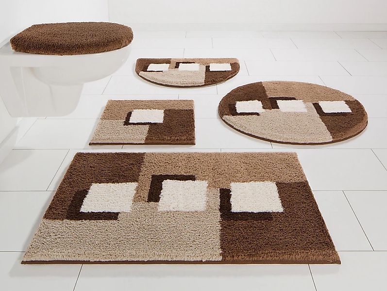 my home Badematte "Ada, Badvorleger, Badezimmer Teppich" Höhe 21 mm rutschh günstig online kaufen