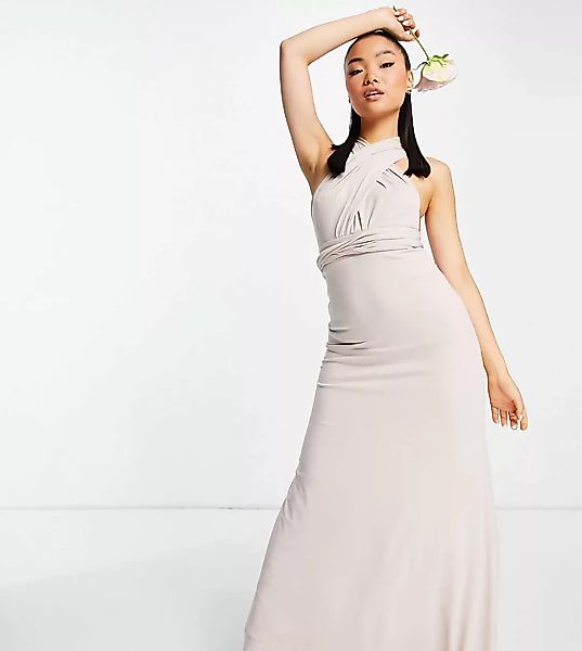 TFNC Petite – Bridesmaid – Maxikleid mit Multiway-Design in Rosa günstig online kaufen