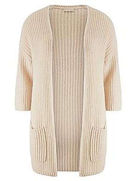 Strickjacke 3/4-Arm aus Schurwolle und Kaschmi Peter Hahn beige günstig online kaufen