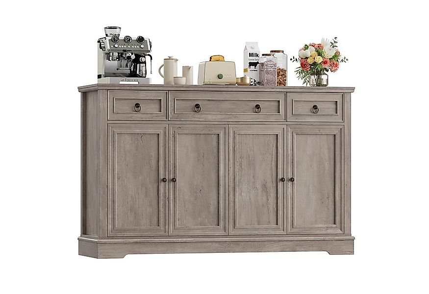 Homfa Sideboard für Wohnzimmer Küche, Küchenschrank Buffetschrank mit 3 Sch günstig online kaufen