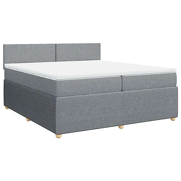 vidaXL Boxspringbett mit Matratze Hellgrau 200x200 cm Stoff 3289856 günstig online kaufen