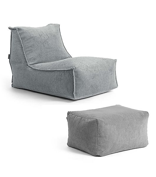 mokebo Sitzsack Der Sundowner (aus weichen Cord in Natur), mit Hocker, gemü günstig online kaufen