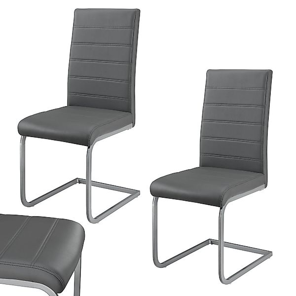 Juskys Freischwinger Vegas, hohe Rückenlehne, pflegeleicht, günstig online kaufen