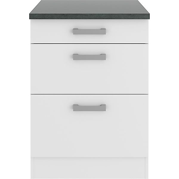 OPTIFIT Oslo214 Küchen-Unterschrank 60 cm Feinstruktur Weiß günstig online kaufen