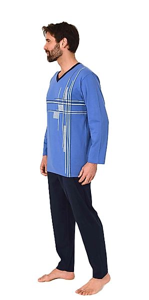 Normann Pyjama Normann Herren langarm Schlafanzug günstig online kaufen
