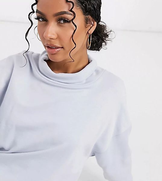 Lindex – Karen – Exklusives Fleece-Sweatshirt aus Bio-Baumwolle mit Stehkra günstig online kaufen