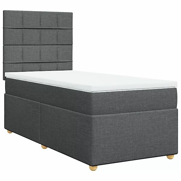 vidaXL Boxspringbett mit Matratze Dunkelgrau 100x200 cm Stoff2101717 günstig online kaufen