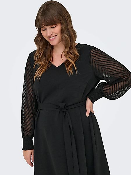 ONLY CARMAKOMA Midikleid "CARMETTA LIFE LS KNEE DRESS WVN", Sommerkleid günstig online kaufen