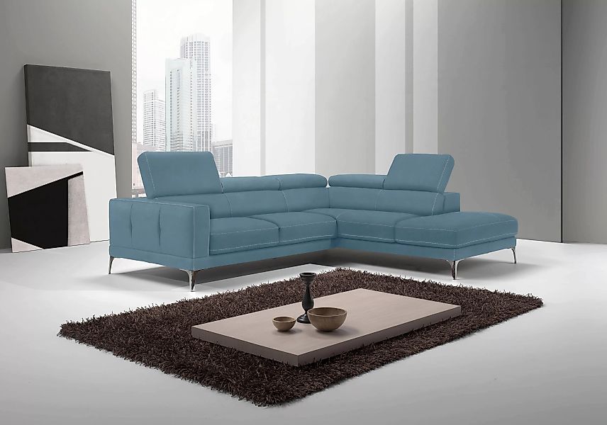Egoitaliano Ecksofa "Claudie, Designsofa mit extrakomfortablem Sitzkomfort" günstig online kaufen