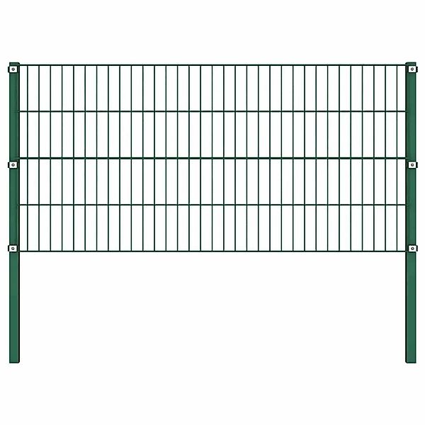 vidaXL Zaunelement mit Pfosten Eisen 176,5 x 80 cm Grün 144933 günstig online kaufen