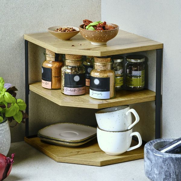 KESPER® Eckregal Eck-Küchenregal, Spanplatte, FSC, 1-tlg. günstig online kaufen