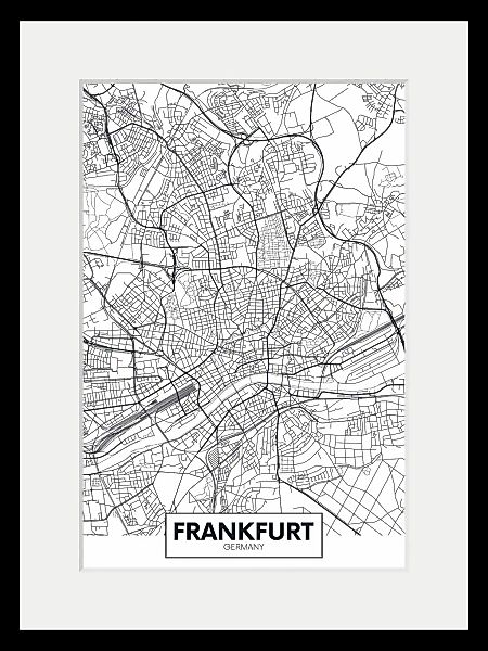queence Bild »Frankfurt Stadtkarte«, Städte-Schriftzug-Deutschland-Stadt-Fr günstig online kaufen