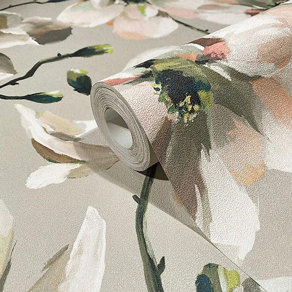 Marburg Vliestapete Flora 4 Beige Floral Natur FSC® günstig online kaufen