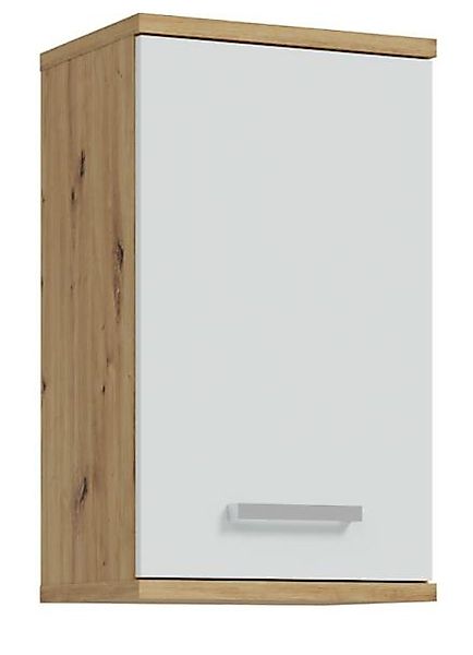 Bad-Hängeschrank 1-trg VERIS von Forte Weiß / Artisan Oak günstig online kaufen