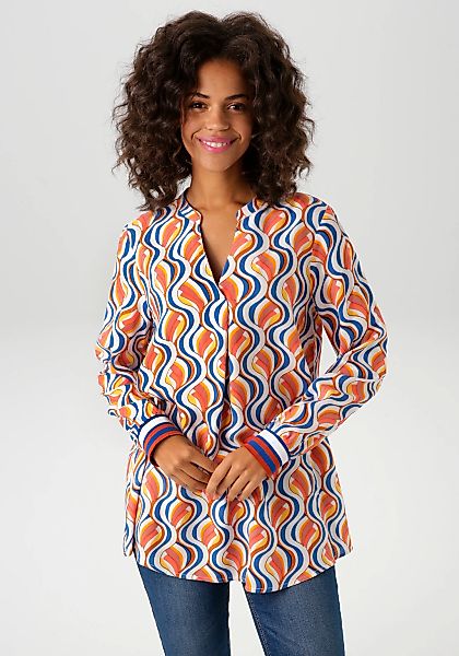Aniston CASUAL Schlupfbluse, mit interessantem Retro-Muster günstig online kaufen