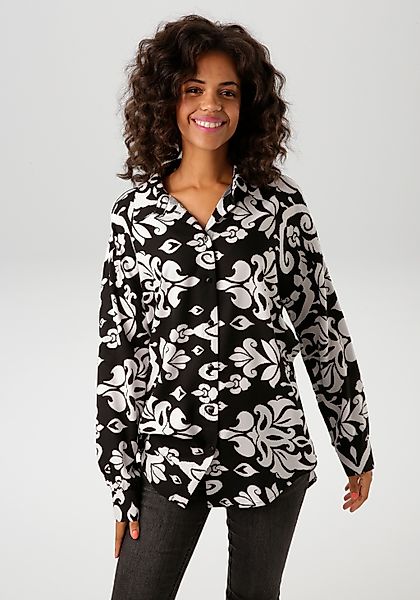 Aniston CASUAL Hemdbluse, mit fantasievollem, großflächigen Druck günstig online kaufen