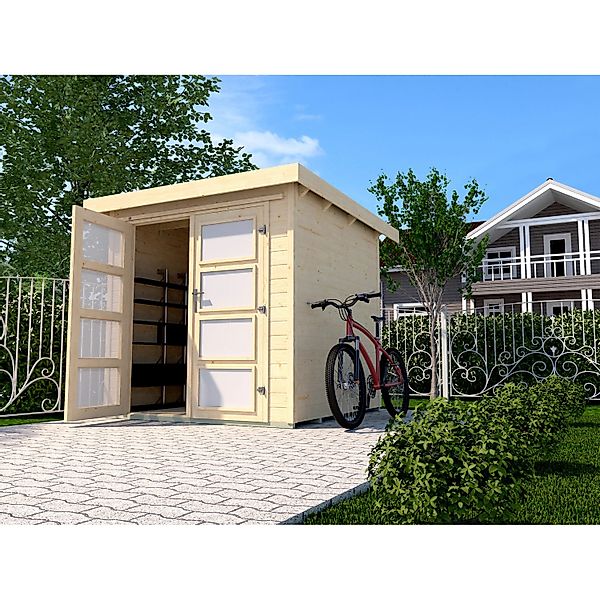 Weka Holz-Gartenhaus Pesaro Flachdach Unbehandelt 198 cm x 237 cm günstig online kaufen