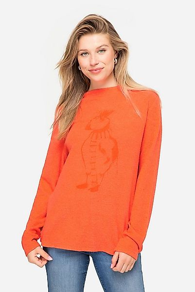 Laurasøn Sweatshirt Sweatshirt Vogel-Print Stehkragen Langarm günstig online kaufen