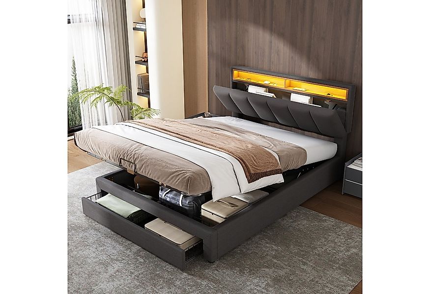 HAUSS SPOLE Polsterbett Polsterbett Boxspringbett hydraulisches Doppelbett günstig online kaufen