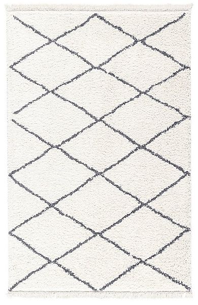 Tesso Living Hochflor-Teppich BLAKE Shaggy Teppich Wohnzimmer Rauten Design günstig online kaufen