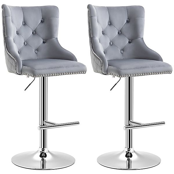 HOMCOM Barhocker Drehstühle mit Fußstütze (Wohnzimmerstühle, günstig online kaufen