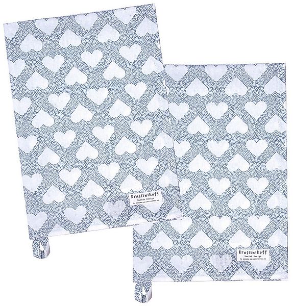 Krasilnikoff Geschirrtuch Heart Terrazzo, (2-tlg., 2-teilig), Geschirrtüche günstig online kaufen