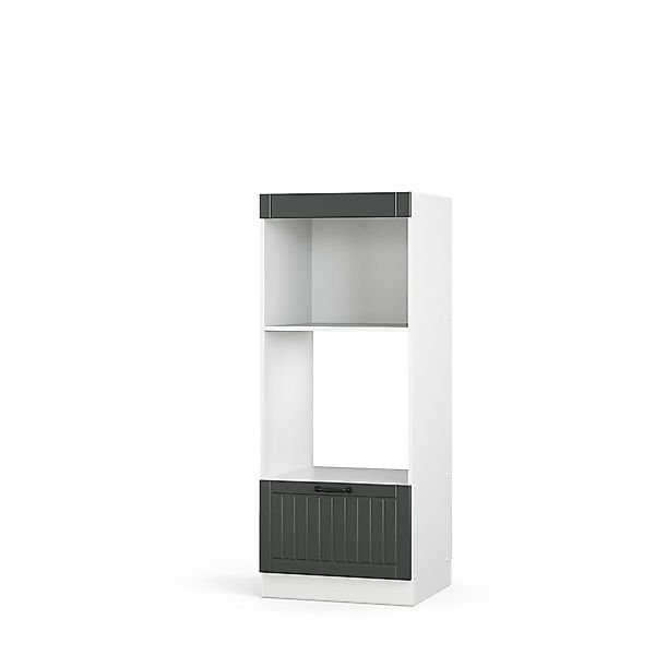 Vicco Mikrowellenumbauschrank Fame-Line, Anthrazit/Weiß, 60 cm günstig online kaufen